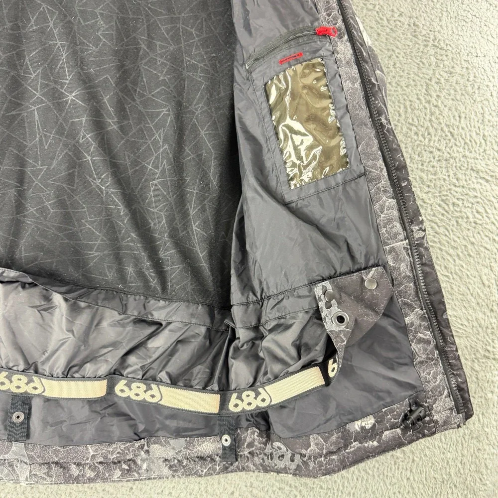 686 Defender Insulated Jacket Youth Boys‎ XL Black Skull Print Snowboard Ski